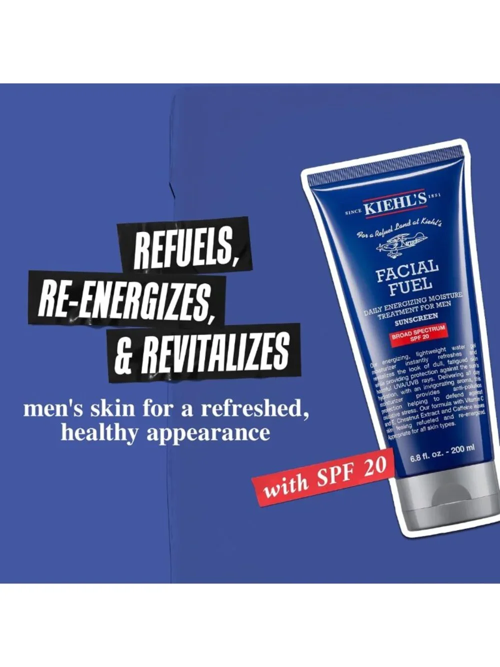Energizing Men's Facial Moisturizer with SPF 20 - Hydrating & Refreshing